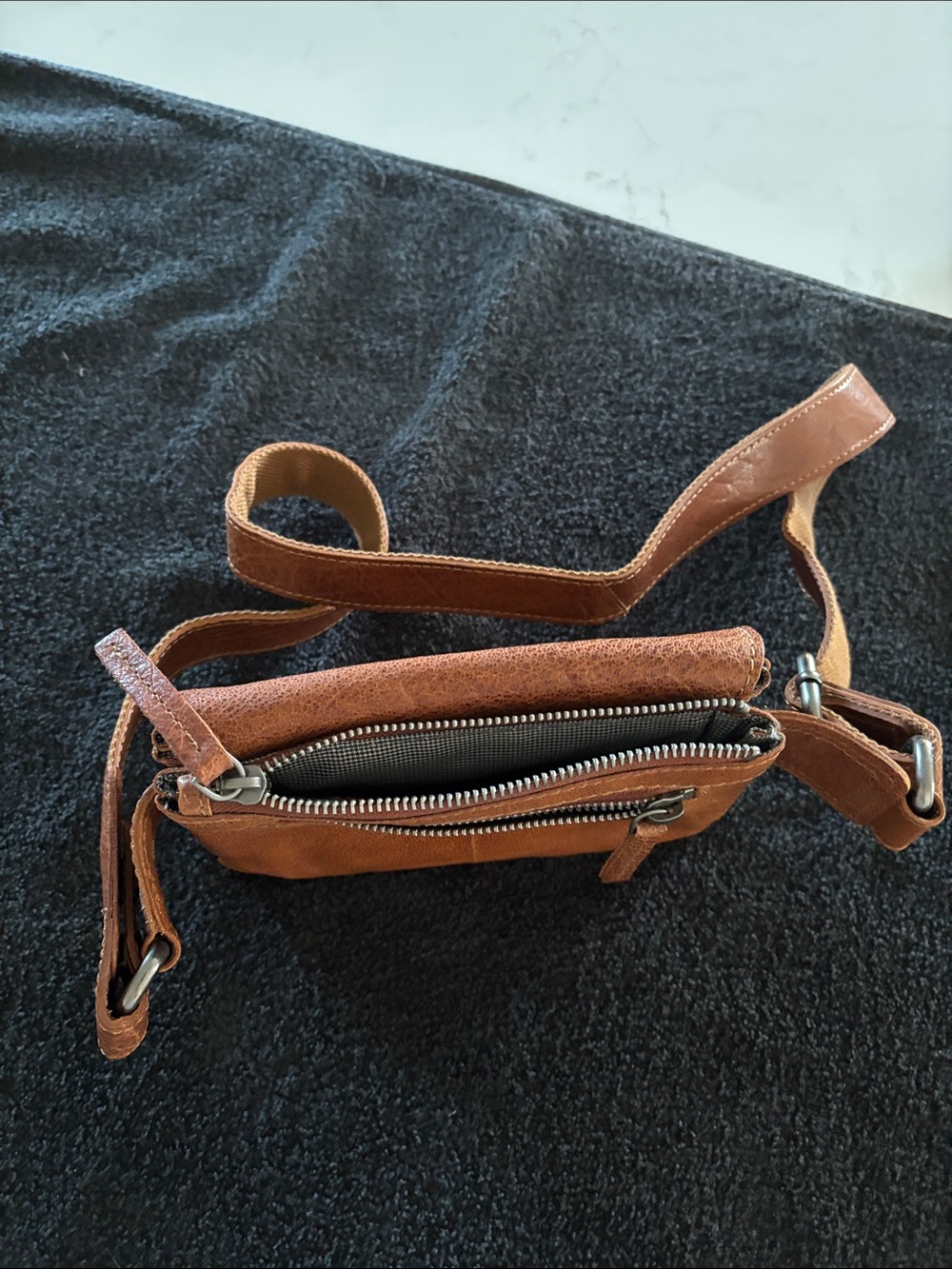 NWOT Compact Camel Mini Belt Bag with Buckle Detail - Picture 7 of 7